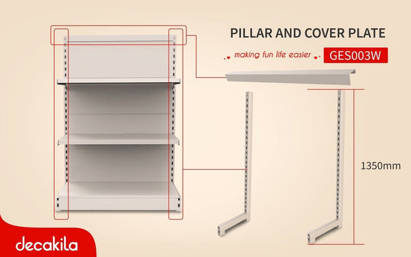 EXHIBIDOR DECAKILA PILAR Y TAPA SUPERIOR (135X44X9.2CM)(89.6X3.9CM) DECAKILA