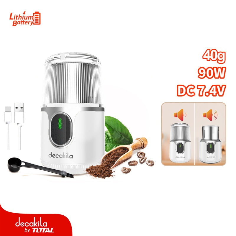 MOLEDOR DE CAFÉ INALAMBRICO CAP 40G 8V CARGA TIPO C DECAKILA