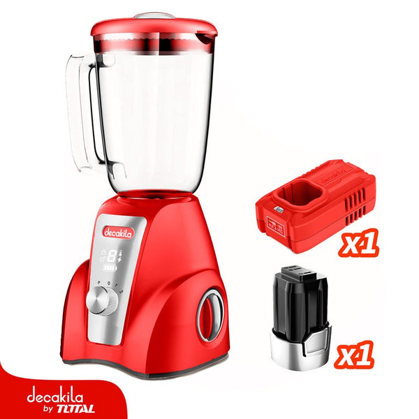 LICUADORA INALAMBRICA 16V 1.5L VASO VIDRIO INCLUYE BATERIA Y CARGADOR DECAKILA