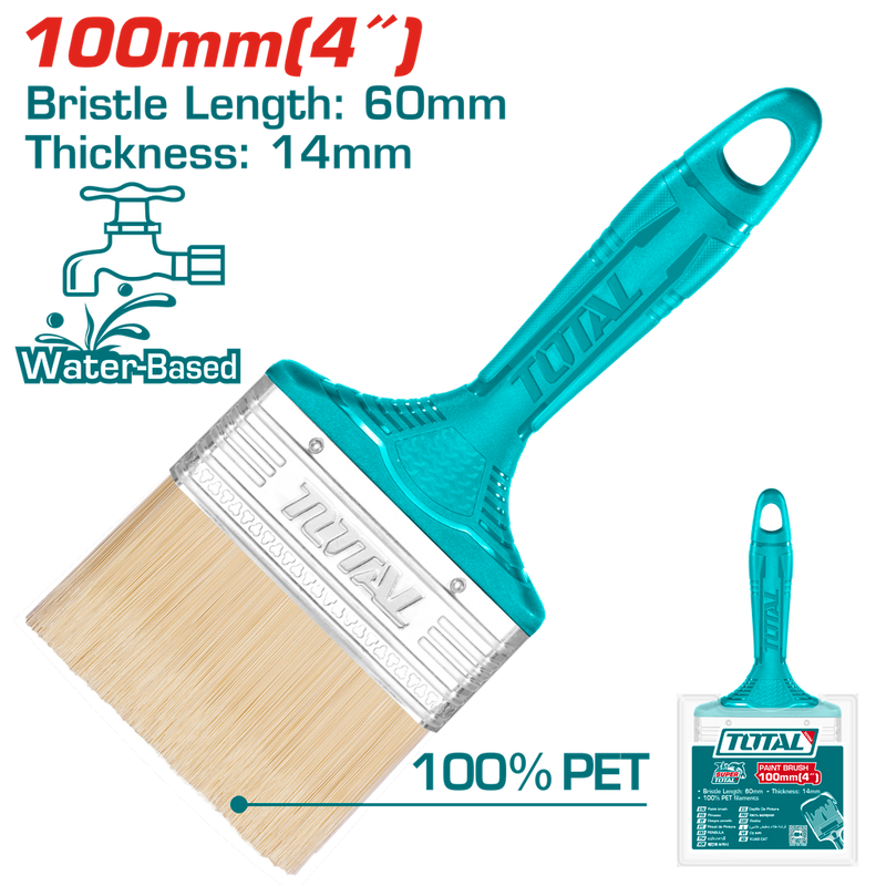 BROCHA 4" MANGO PLASTICO TOTAL